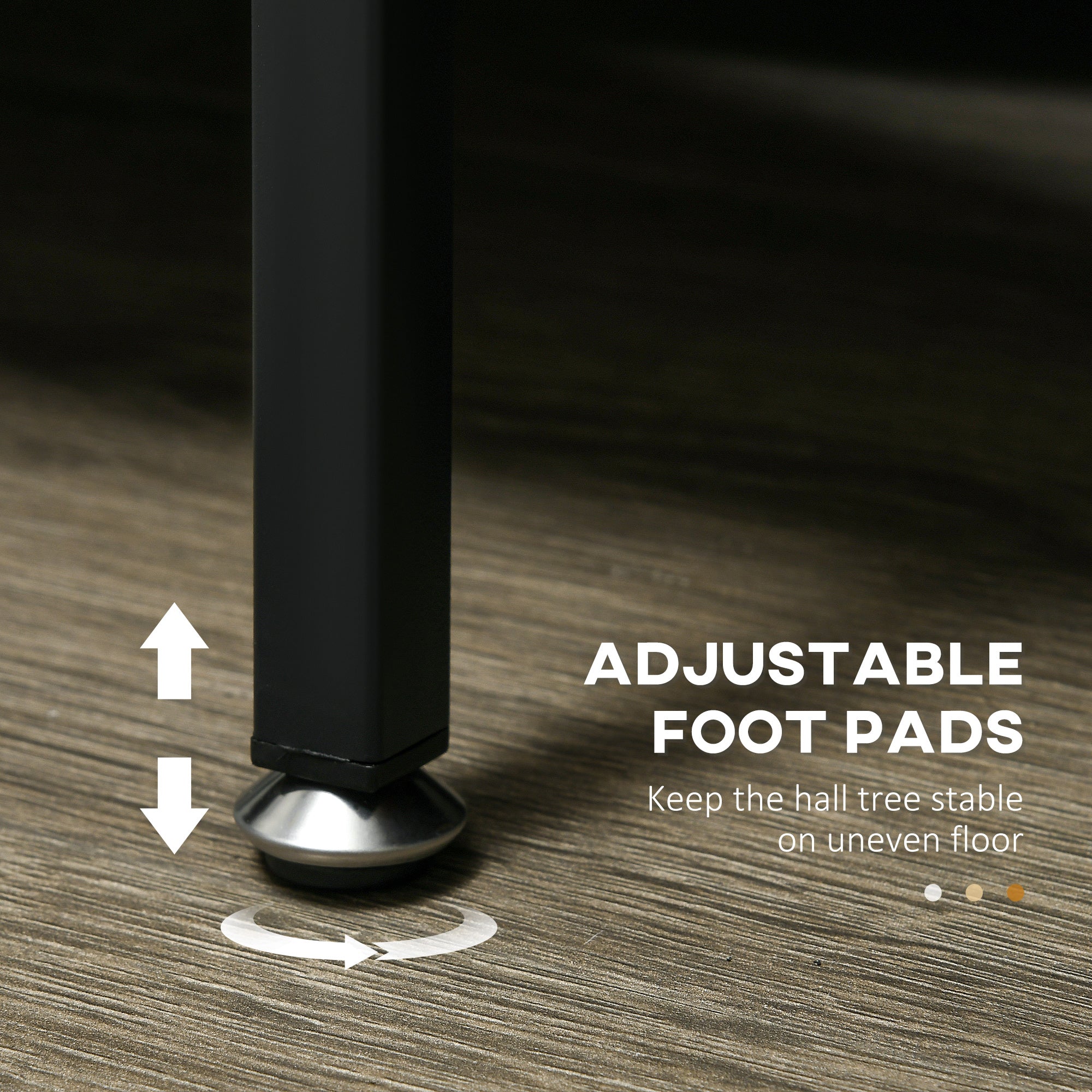 Clothes Rail, Metal Clothes Rack with Shoe Rack, 5 Tier Storage Shelves, 5 Side Hooks, Coat Stand for Bedroom, Living Room, Hallway, Rustic Brown and Black