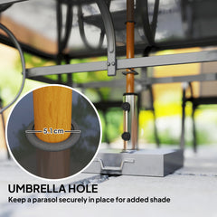 Seven-Piece Outdoor Dining Set - Charcoal Grey