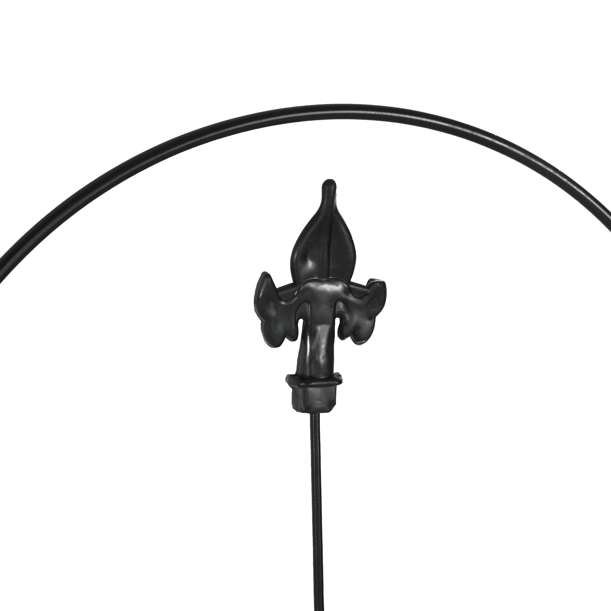 Fynco - Decorative Garden Fencing, 16PCs 44in x 25ft Outdoor Picket Fence Panels, Rustproof Metal Wire Landscape Flower Bed Border Edging, Black