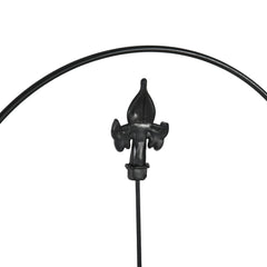 Fynco - Decorative Garden Fencing, 16PCs 44in x 25ft Outdoor Picket Fence Panels, Rustproof Metal Wire Landscape Flower Bed Border Edging, Black