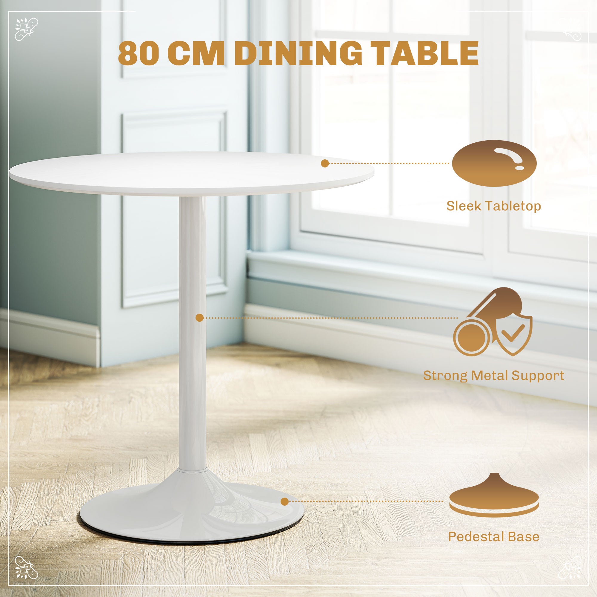 Five-Piece Modern Dining Set - White
