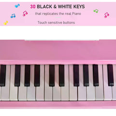 30 Keys Mini Kids Piano for Child with Music Stand and Bench Best Gifts Toy