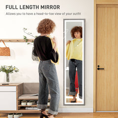 Full Length Mirror, with Adjustable Outer Light, Grey