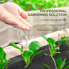 Fynco - 2m x 100m Heavy Duty Weed Control Membrane, Weed Membrane for Landscaping Driveway Gravel Artificial Grass Lawn Underlay, Black