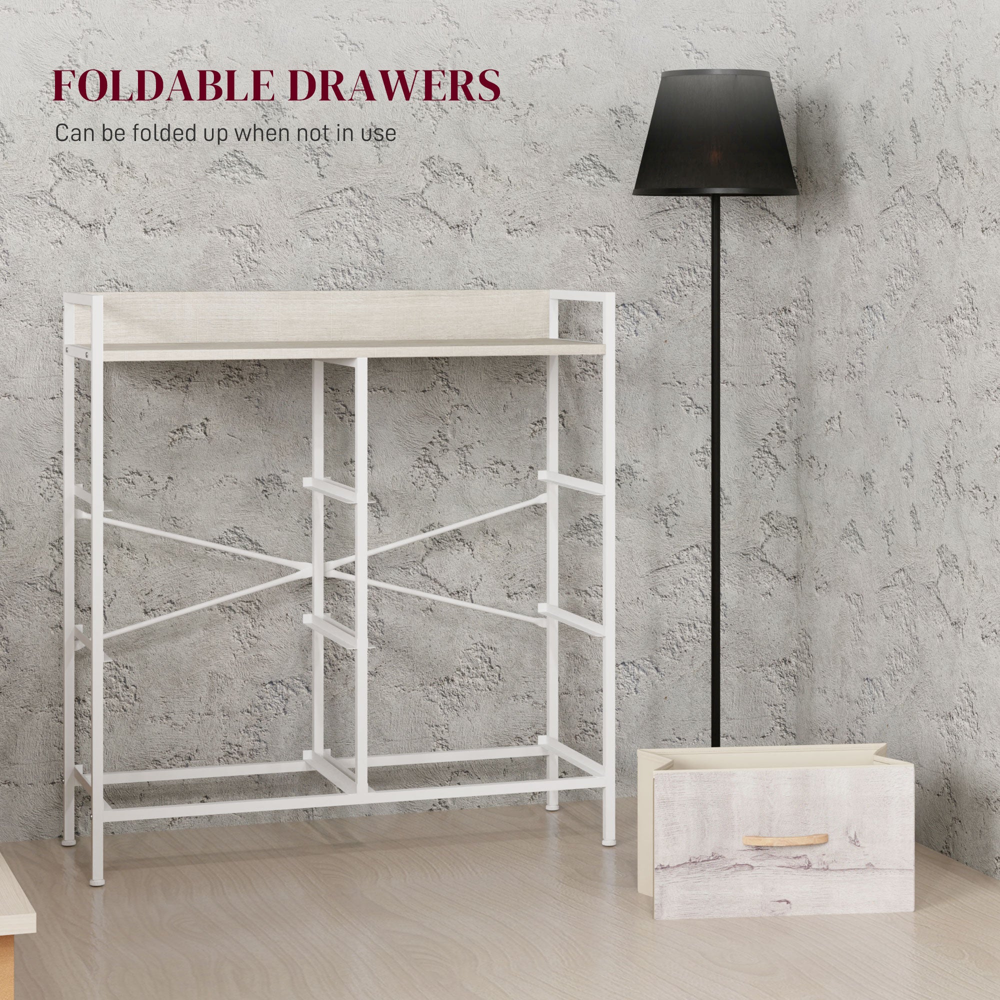 Rustic Chest of Six Fabric Drawers - Natural