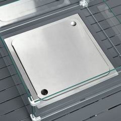 6-Piece Aluminium Garden Furniture Set with Fire Pit Table, Outdoor Dining Sofa Set with Cushions, Loveseats and Footstools, Sectional Corner Conservatory Furniture for Patio, Grey