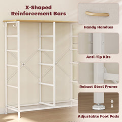 Chest of Ten Fabric Drawers - Beige