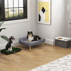 Stainless Steel Raised Dog Bowls, with 21L Storage Drawer for Large Dogs - Grey