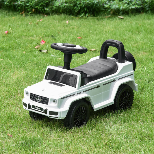3 in 1 Kids Ride On Car G350 Licensed Foot To Floor Slider Toddler Push Along NO POWER White 12-36 months