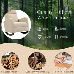 Fynco - Corduroy Rocking Armchair - Beige