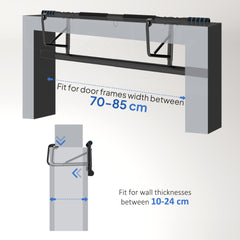 SPORTNOW Pull-Up Bar, No-Drilling Chin-Up Bar, Push-Up Stand with Resistance Bands, Padded Handles for Home Gym Exercise