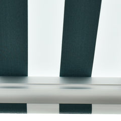 Fynco - Manual Retractable Awning, size (3.5m x2.5m)-Dark Green/White Stripes