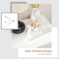 Elegant Chest of Three Drawers - White/Gold-Tone