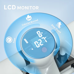 SPORTNOW Mini Stepper Machine, with LCD Monitor, Non-Slip Pedals, White