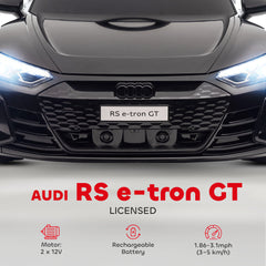 Audi Licensed 12V Kids Electric Ride-On, with Remote Control, Suspension System, Lights, Music, Motor - Black