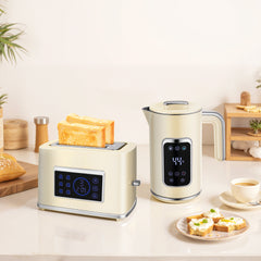 Fynco - Touch Screen Kettle and Toaster Set - Cream