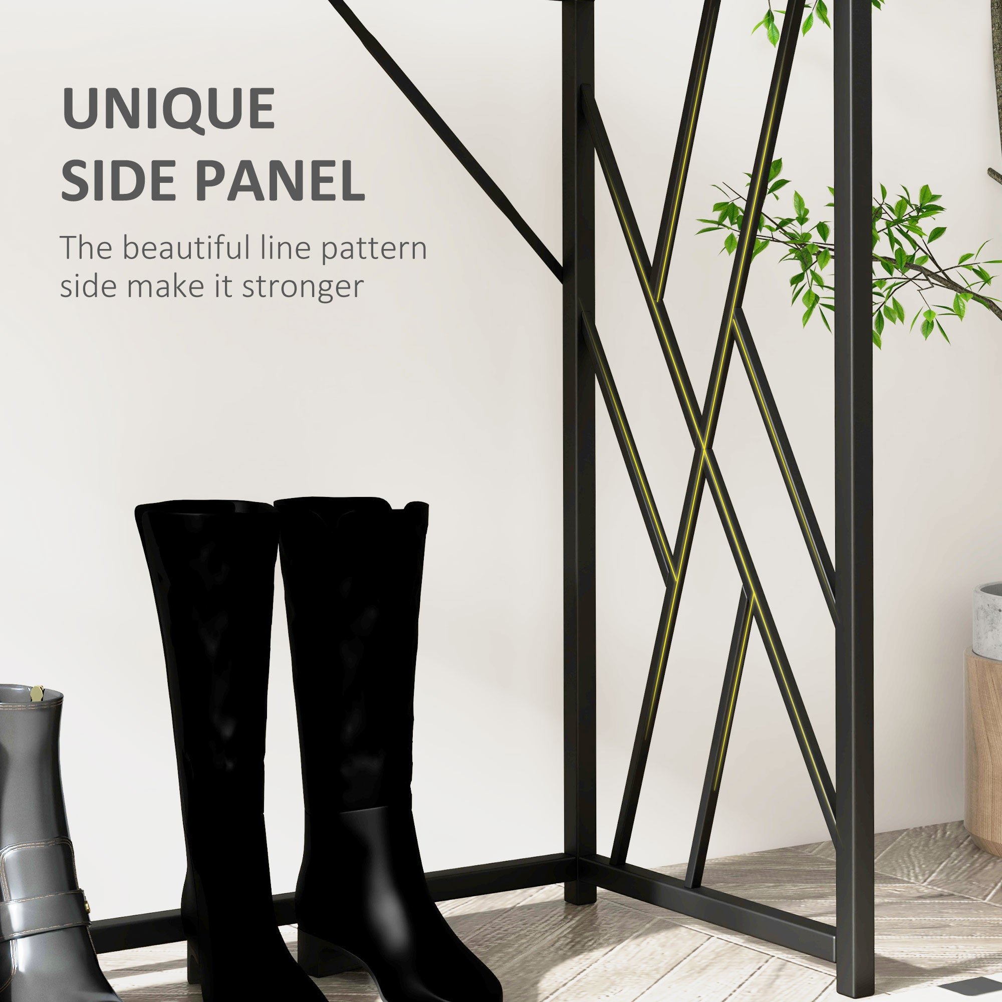 Console Table, Industrial Sofa Table with Metal Frame for Living Room, Hallway, 120 cm, Grey