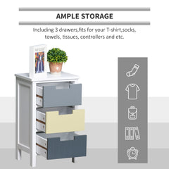 3 Drawer Storage Tower, Dresser Chest with Wood Top, Organiser Unit for Closets Bedroom Nursery Room Hallway