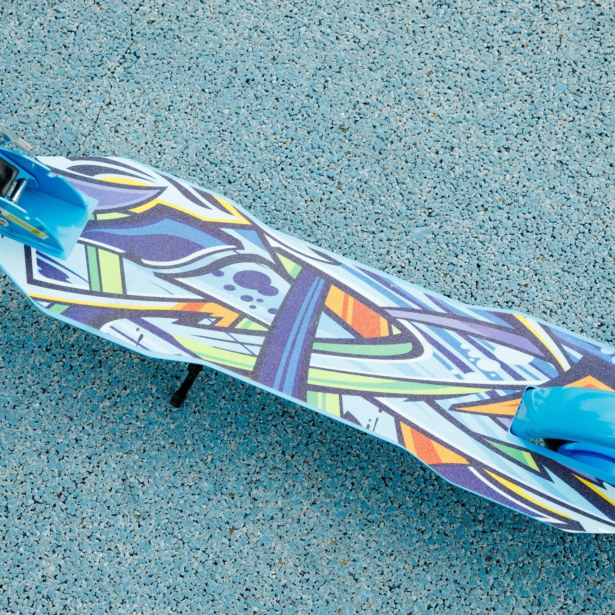 AIYAPLAY Foldable Kids Scooter with Adjustable Handlebar, 200mm Big Wheel, Rear Fender Brake, for Ages 6-12 Years, Blue