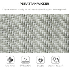 Four-Piece Stacking Rattan Garden Seat Set - Mixed Grey