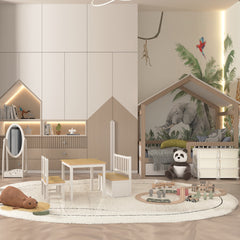 Kids Storage Unit, with Six Drawers - Cream
