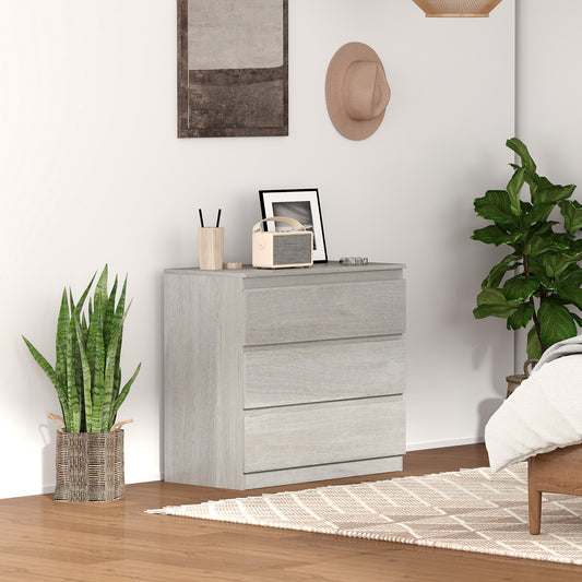 Chest of Three Drawers - Grey Wood Effect
