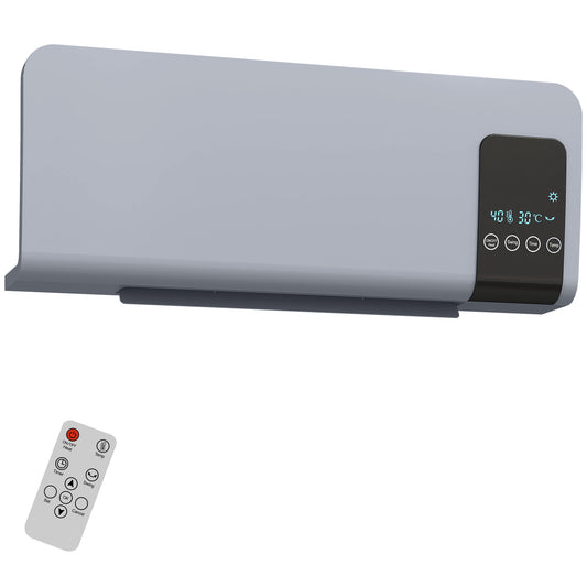 Fynco - 2000W Wall Mounted Heater, 18-45°C Temperature, Grey