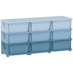 Kids Storage Unit, with Nine Drawers - Blue