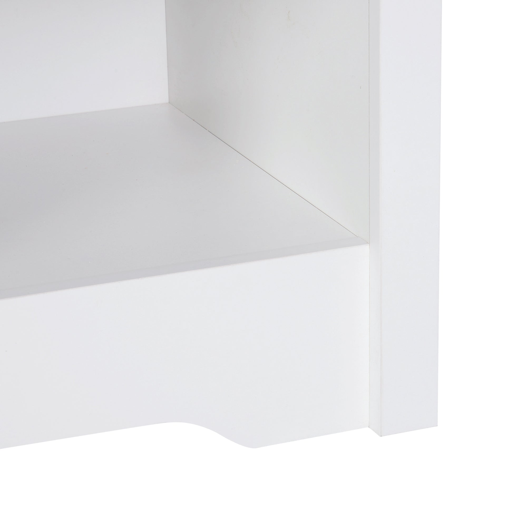 Bedside Table, Nightstand with Drawer and Open Shelf, End Table for Living room, Bedroom, Set of 2, White
