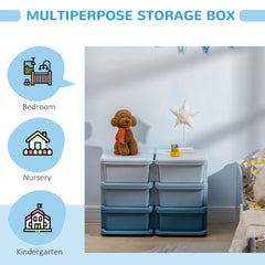 Kids Storage Unit, with Six Drawers - Blue