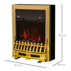 Fynco - Electric Fireplace LED Light Complete Fire Place Heating Indoor Heater Coal Burning Flame Effect Heat 2000W Max