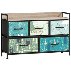 5-Drawer Chest of Drawers - Blue