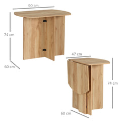 Four-Person Drop Leaf Dining Table - Wood-Effect