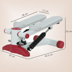 SPORTNOW Mini Stepper Machine, with LCD Monitor, Non-Slip Pedals, Grey