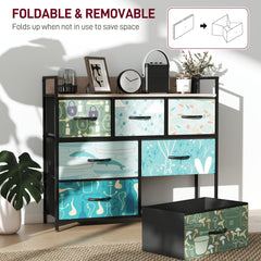 7-Drawer Chest of Drawers - Blue