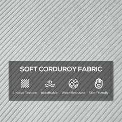 Three-Seater Corduroy - Light Grey