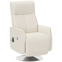 10-Point Massage Recliner Armchair - Cream