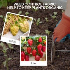 2m x 90m Weed Control Membrane, Heavy Duty Weed Control Barrier Fabric, 90gsm Ground Cover for Patios, Garden, Flower beds, Landscaping