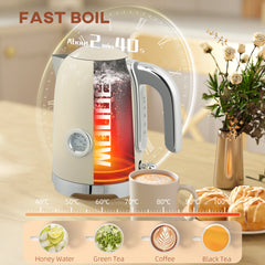 Fynco - Retro Toaster and Kettle Set - Cream
