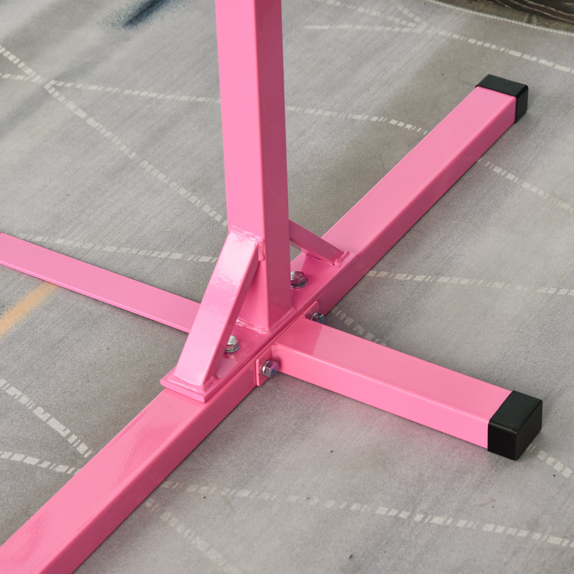 Height Adjustable Gymnastics Horizontal Bar for Kids, Children Junior Kip High Bar Fitness, Pink