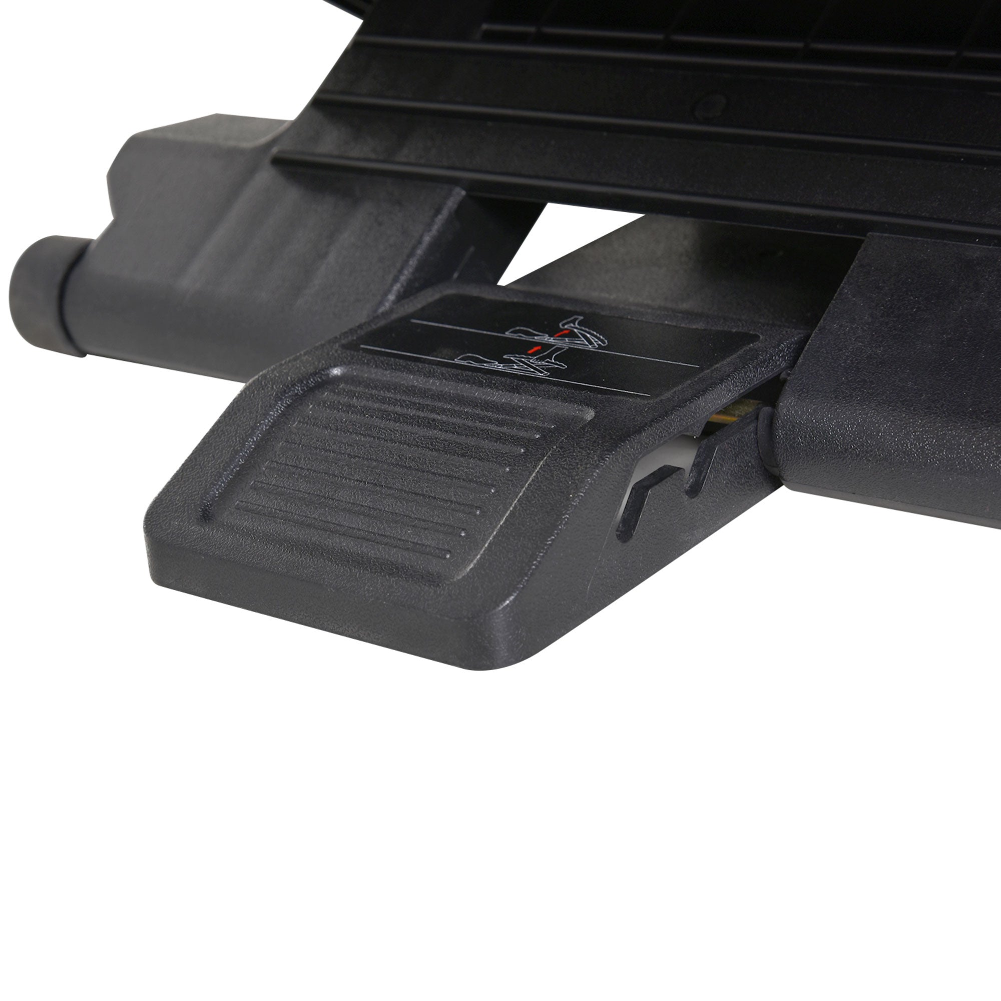 0-30° Three-Height Under-Desk Support Footrest - Black
