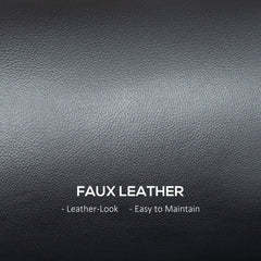Small Faux Leather 2 Seater Sofa Settee - Black