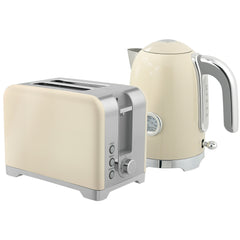 Fynco - Retro Toaster and Kettle Set - Cream