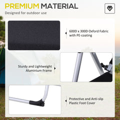 3 Piece Folding Camping Table and Chairs Set, Backpacking Chairs with Portable Table