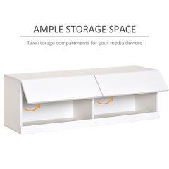 High Gloss TV Stand Cabinet with LED Lights, Wall Mount Media Unit for TVs up to 42 Inch for Living Room Bedroom