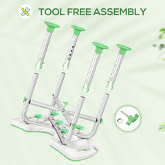 Fynco - 39-51.5cm 'U' Seat Padded Shower Stool - Green