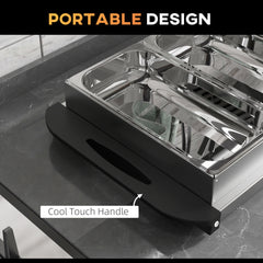 4 Tray Electric Food Warmer Buffet Server with Warming Plate, Cool Touch Handles, Adjustable Temperature, 300W, 2 x 2.4L and 2 x 1L Pans