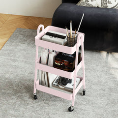 Three-Tier Storage Trolley - Pink