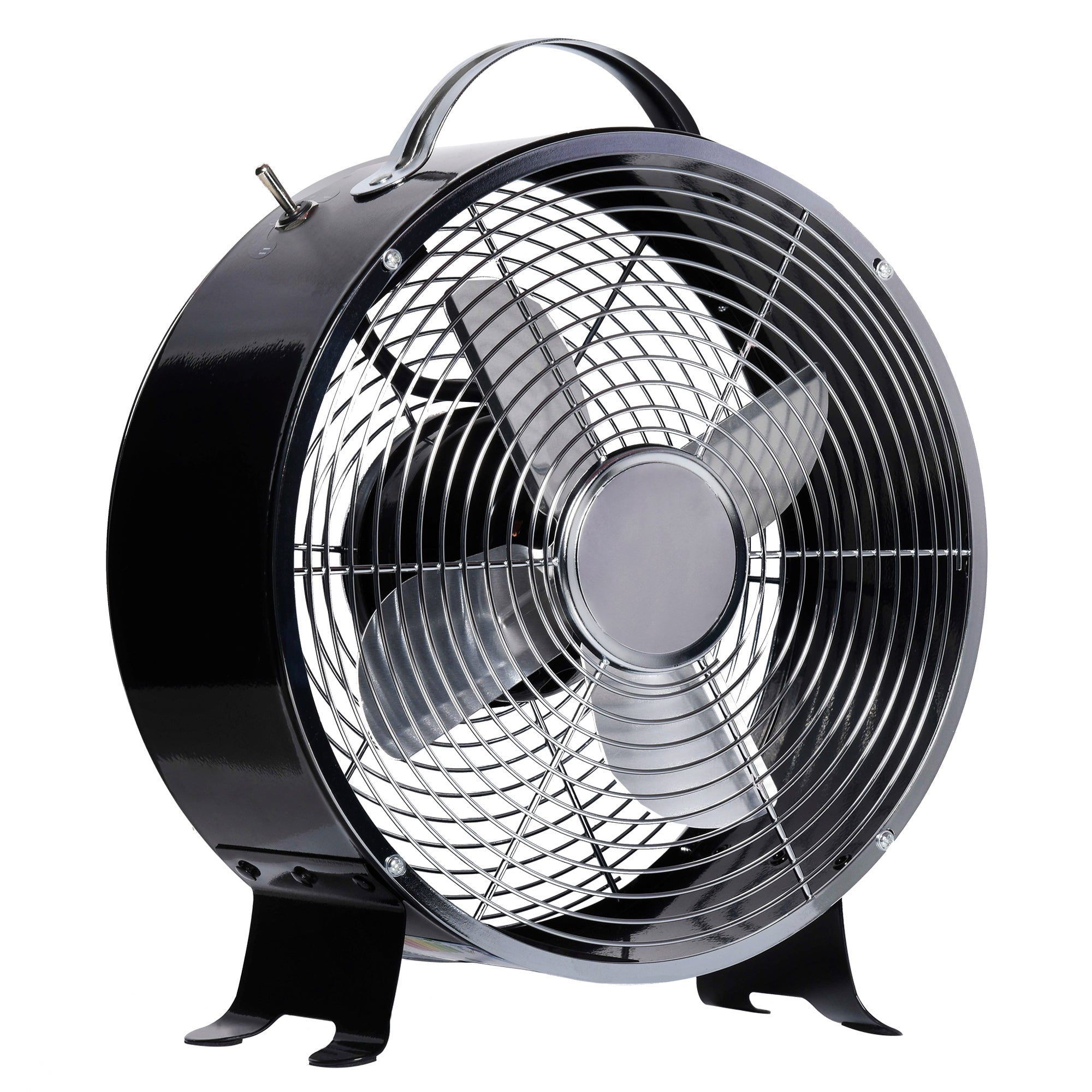 10" 2-Speed Electric Table Desk Fan w/ Safety Guard Anti-Slip Feet Portable Personal Cooling Fan Home Office Bedroom Black