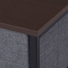 Chest of Drawers with 7 Drawers, Fabric Drawers with Large Storage Space, Drawers Dresser with Metal Frame, Adjustable Feet for Bedroom Living Room, Dark Grey